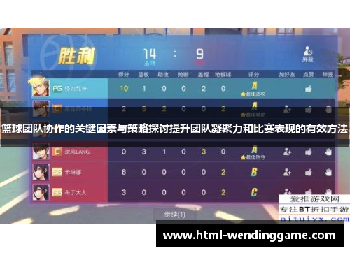 篮球团队协作的关键因素与策略探讨提升团队凝聚力和比赛表现的有效方法