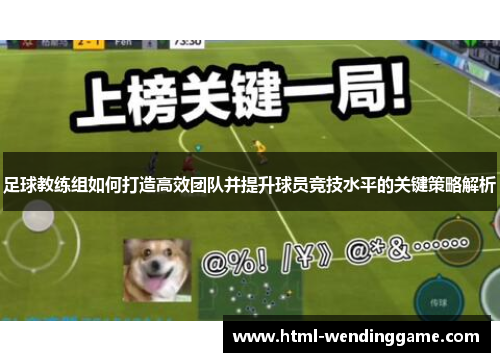 足球教练组如何打造高效团队并提升球员竞技水平的关键策略解析